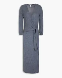 Autumn Cashmere Wrap-effect cashmere midi dress - Gray Gray