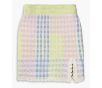 Pawley checked jacquard-knit mini skirt - Green