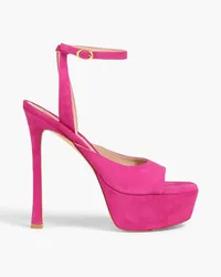 Stuart Weitzman Tia Hollywood suede platform sandals - Pink Pink