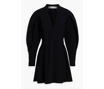 Jiji pleated crepe mini dress - Black