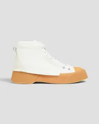 J.W.Anderson Leather and canvas ankle boots - White White