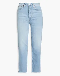 RE/DONE Cropped high-rise straight-leg jeans - Blue Blue