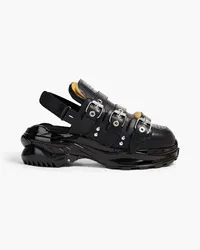 Maison Margiela Buckled leather sneakers - Black Black