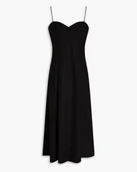 Adam Lippes Cotton-poplin midi dress - Black Black