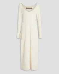 Enza Costa Ribbed jersey midi dress - White White