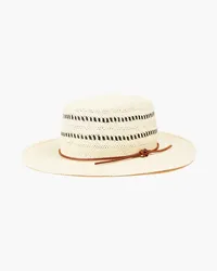 Rag & Bone Appliquéd straw Panama hat - Neutral Neutral