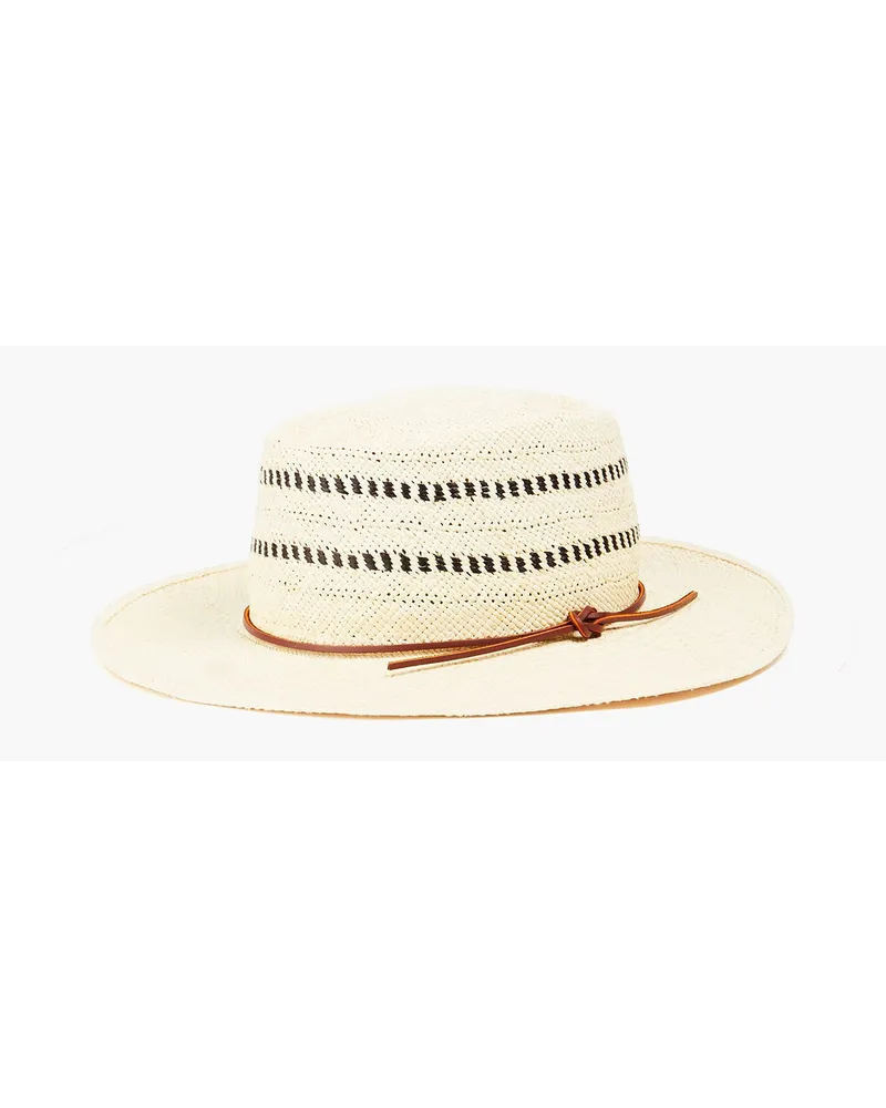 Rag & Bone Appliquéd straw Panama hat - Neutral Neutral