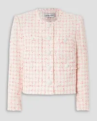 Veronica Beard Olbia frayed checked cotton-blend tweed jacket - White White