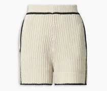 Catua ribbed-knit shorts - White