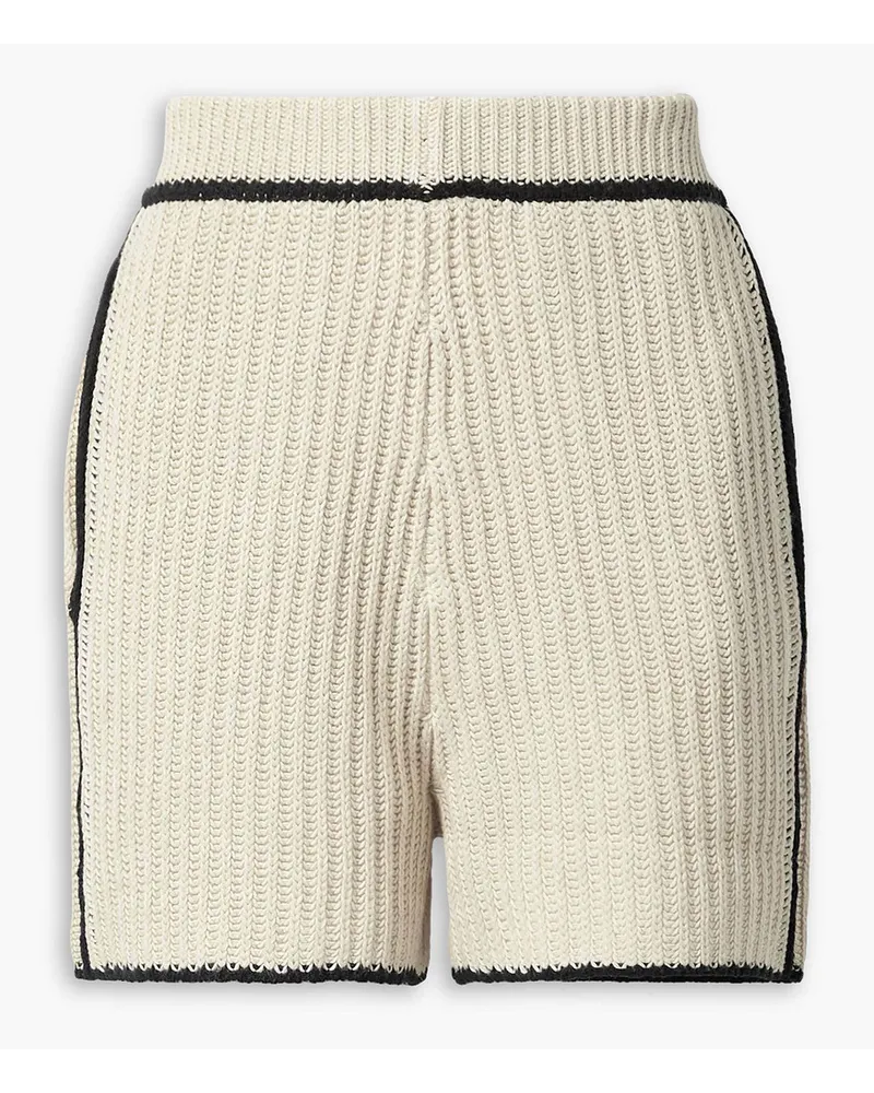 By Malene Birger Catua ribbed-knit shorts - White White