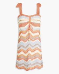 Zimmermann Crocheted cotton mini dress - Orange Orange