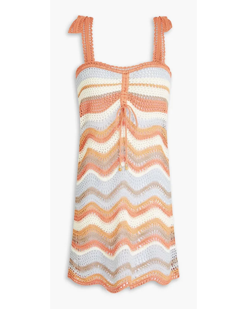 Zimmermann Crocheted cotton mini dress - Orange Orange