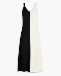 Zimmermann Two-tone crochet cotton midi dress - Black Black