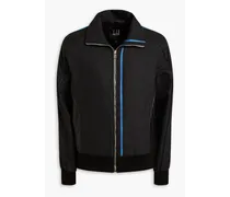 Wool-flannel track jacket - Black