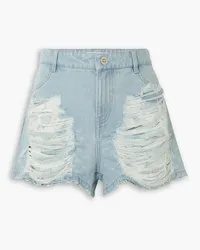 Dion Lee Distressed denim shorts - Blue Blue