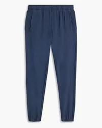 Onia Faded French cotton-terry track pants - Blue Blue