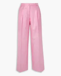 Brioni Capri silk, cashmere and linen-blend straight-leg trousers - Pink Pink