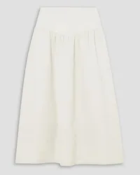 Cefinn Lyla gathered canvas midi skirt - White White