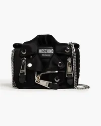 Moschino Embellished satin shoulder bag - Black Black