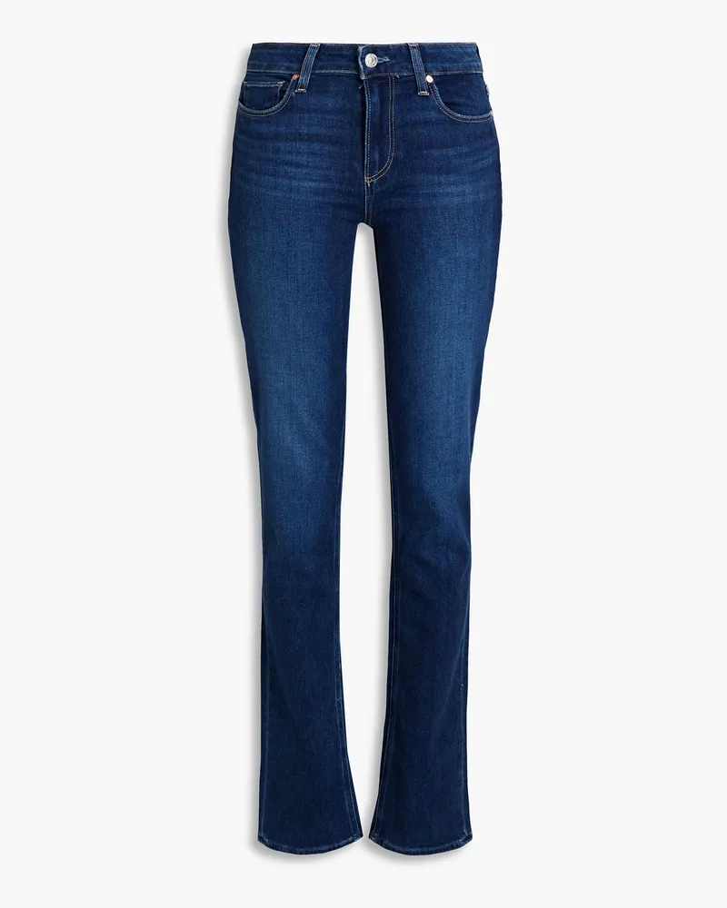 Paige Skyline mid-rise straight-leg jeans - Blue Blue