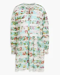 Dolce & Gabbana Floral-print cotton shirt dress - Blue Blue