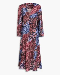 Derek Lam Ferris floral-print plissé midi dress - Multicolor Multicolor