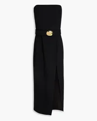 NICHOLAS Charlie strapless belted crepe midi dress - Black Black