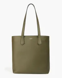 Serapian North South pebbled-leather tote - Green - OneSize Green