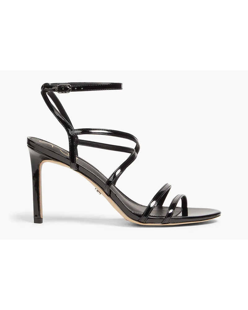 Sam Edelman Delanie faux patent-leather sandals - Black Black