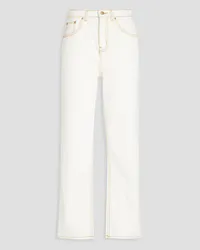 Tory Burch High-rise straight-leg jeans - White White