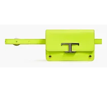 Neon leather belt bag - Yellow