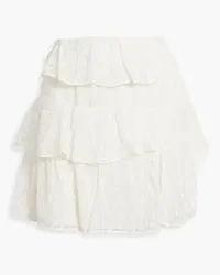 IRO Looks tiered devoré silk-chiffon mini skirt - White White