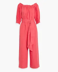 Joie Josepha cropped linen wide-leg jumpsuit - Orange Orange