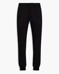 Canali Wool-blend jersey track pants - Black Black