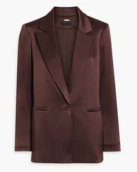 Alice + Olivia Alice Olivia - Denny satin-crepe blazer - Burgundy Burgundy