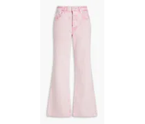 Joelle faded high-rise flared jeans - Pink