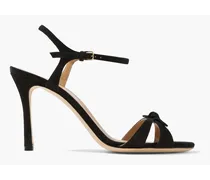 Isobel knotted suede sandals - Black