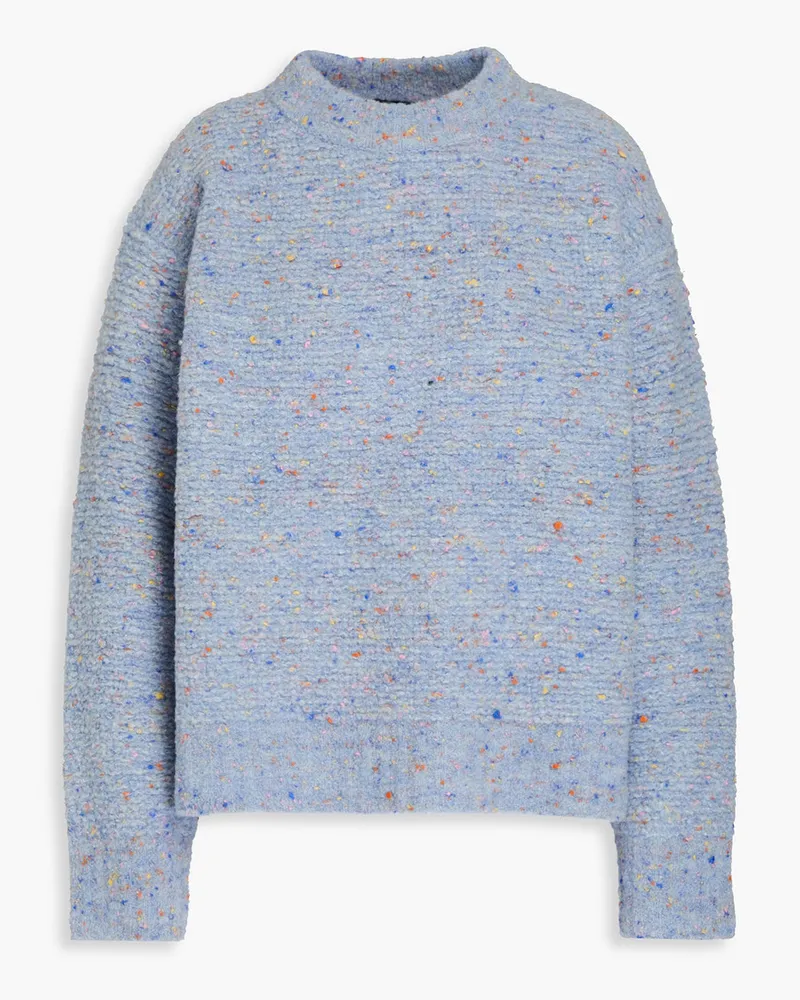 Theory Donegal bouclé-knit merino wool-blend sweater - Blue Blue