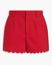 RED Valentino Scalloped crepe shorts - Red Red