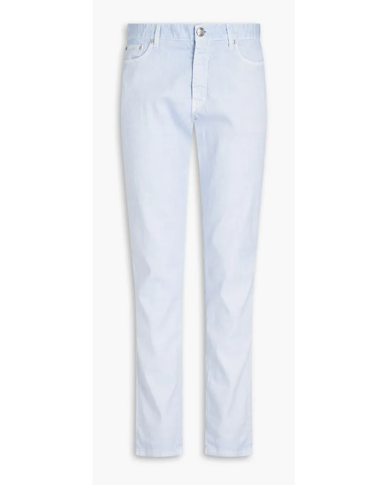 120% Lino Faded twill trousers - Blue Blue