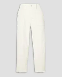 Mother The Patch Pocket Private Ankle cropped high-rise straight-leg jeans - White White