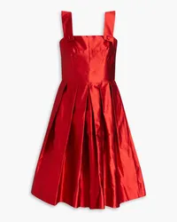 Dolce & Gabbana Pleated silk-shantung dress - Red Red