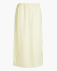 tibi Satin midi skirt - Yellow Yellow