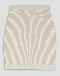 Balmain Metallic jacquard-knit mini skirt - Animal print Animal