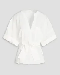 Vince Belted TENCEL™-blend top - White White