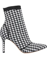 Gianvito Rossi 85 houndstooth stretch-knit sock boots - Black Black