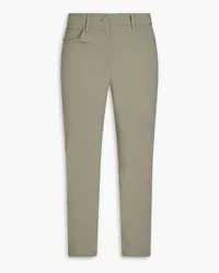 Theory Cropped ponte slim-leg pants - Green Green