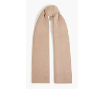 Embroidered cashmere scarf - Neutral