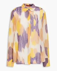 Altuzarra Printed crepe de chine shirt - Yellow Yellow