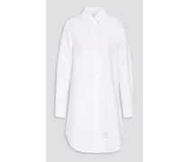 Cotton Oxford mini shirt dress - White